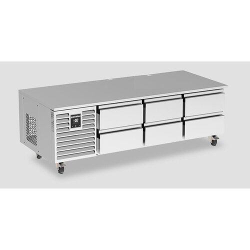 PRECISION HUBC611-UHHH-3-Section with 6 Drawers GN 1/1 Under Broiler Counter Refrigerator (50Hz)
