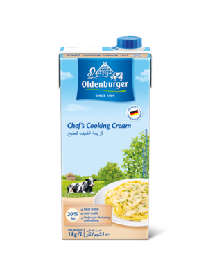 OLDENBURGER Chef's Cooking Cream 20% fat 12 x 1 Liter