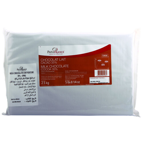 PATISFRANCE Milk Chocolate 35 % Block 4 x 2.5 KG