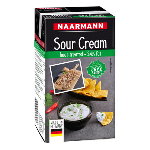 NAARMANN Sour Cream 24% Fat  Combibloc Halal 12 x 1 KG