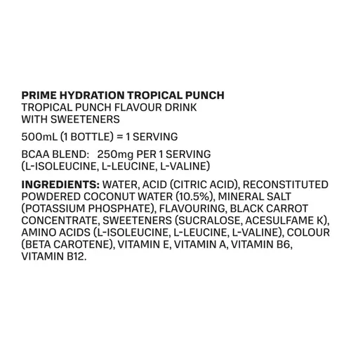 PRIME DRINKS Prime Hydration Drink Tropical Punch Flavour