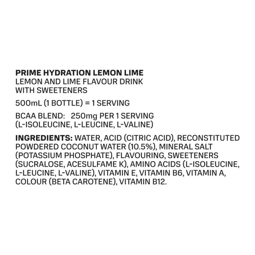 PRIME DRINKS Prime Hydration Drink Lemon Lime Flavour