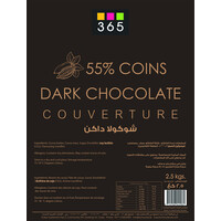 Dark Chocolate Couverture 55% Coins 2.5 KG