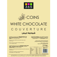 White Chocolate Couverture 30% Coins 2.5 KG