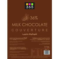 Milk Chocolate Couverture 36% Block 2.5 KG