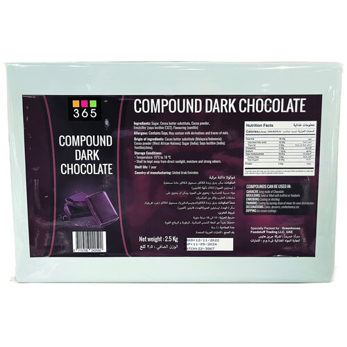 365 - B&P INGREDIENTS Dark Chocolate Compound 2.5 KG