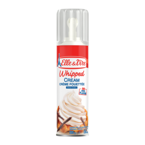 ELLE & VIRE Whipped Cream Natural Sweet 12 x 250 Grams