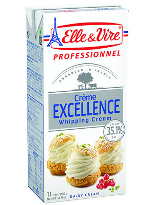 ELLE & VIRE Excellence Whipping Cream 35% Fat 12 x 1 Liter