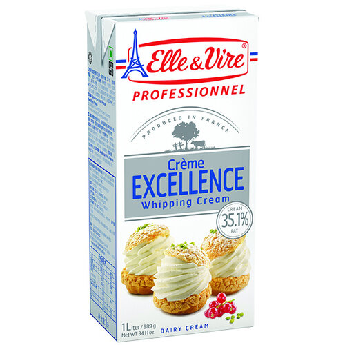 ELLE & VIRE Excellence Whipping Cream 35% Fat 12 x 1 Liter