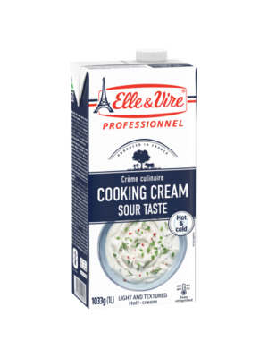 ELLE & VIRE Cooking Cream Sour Taste 6 x 1 Liter