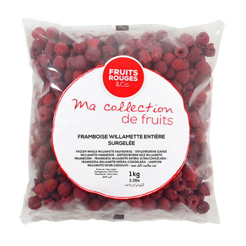 FRUITS ROUGES DE L'AISNE Willamette Raspberry Whole FRZ 5 x 1 KG