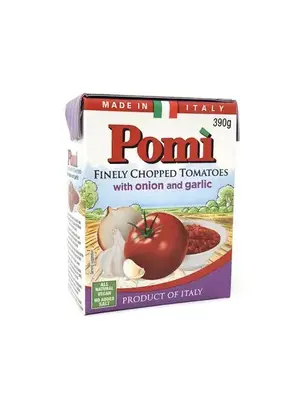 POMI Finely Chopped Tomatoes with Onion & Garlic 390 Grams