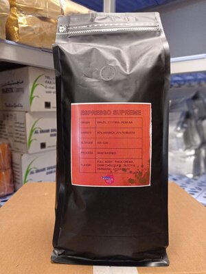 KAVA NOIR Espresso Supreme Roasted Coffee Beans 80/20 X 1 KG