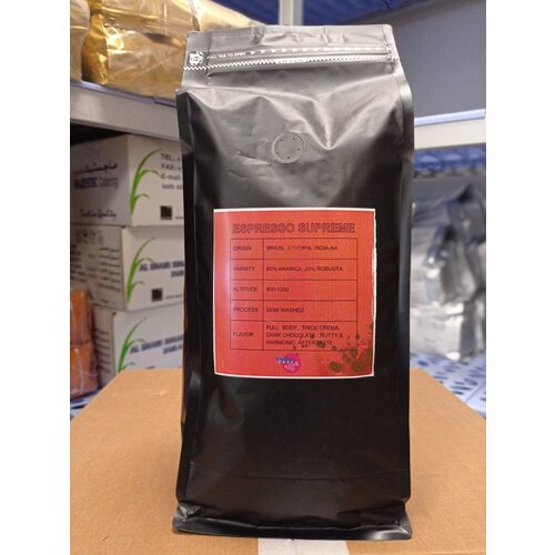 KAVA NOIR Espresso Supreme Roasted Coffee Beans 80/20 X 1 KG