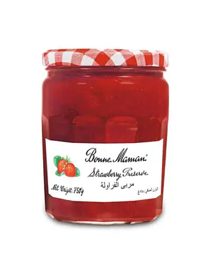 BONNE MAMAN Jam Strawberry Preserve 6 x 750 Grams