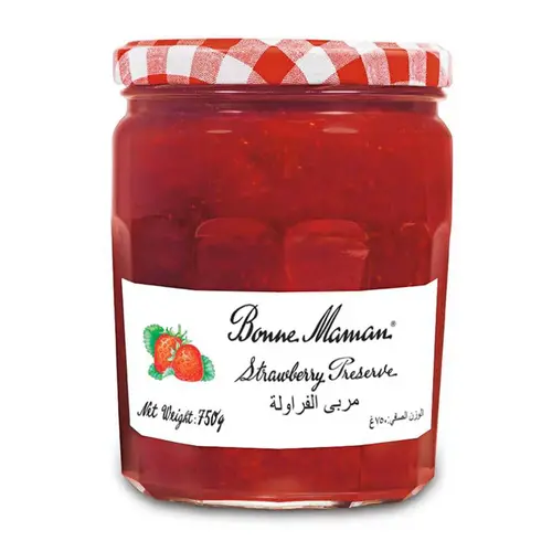 BONNE MAMAN Jam Strawberry Preserve 6 x 750 Grams