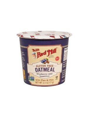 BOB'S RED MILL Oatmeal Cup Blueberry & Hazelnut Gluten Free 71 Grams