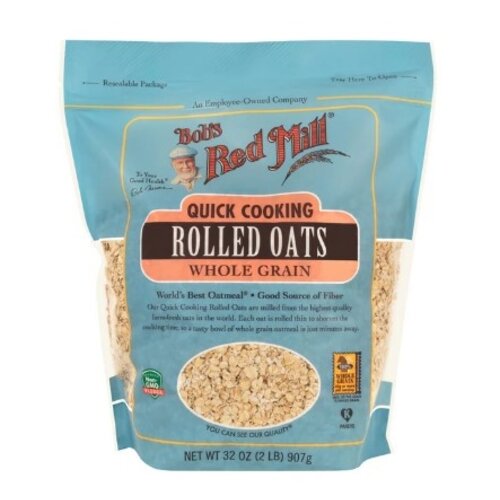 BOB'S RED MILL Rolled Oats Quick Cooking Whole Grain Non-GMO 907 Grams