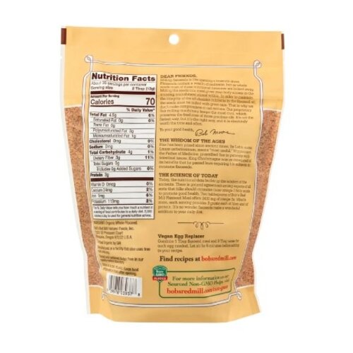 BOB'S RED MILL Organic Whole Ground Flaxseed Meal Gluten Free 453 Grams