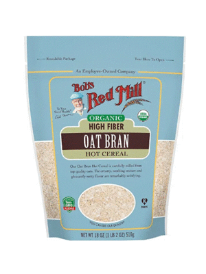 BOB'S RED MILL Organic High Fiber Oat Bran Hot Cereal 510 Grams