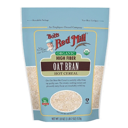 BOB'S RED MILL Organic High Fiber Oat Bran Hot Cereal 510 Grams