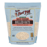 Organic Rolled Oats Quick Cooking Whole Grain 907 Grams