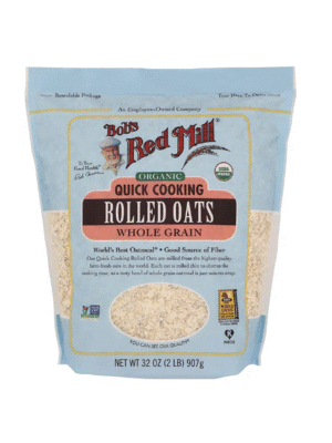BOB'S RED MILL Organic Rolled Oats Quick Cooking Whole Grain 907 Grams