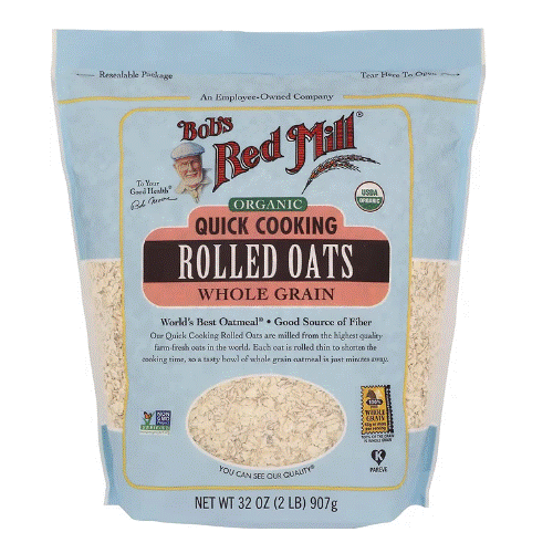 BOB'S RED MILL Organic Rolled Oats Quick Cooking Whole Grain 907 Grams