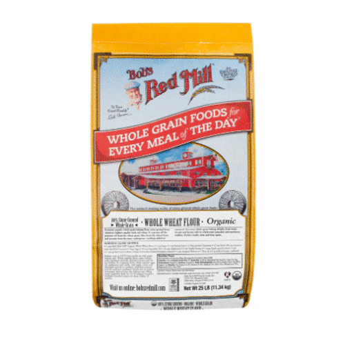 BOB'S RED MILL Organic Whole Wheat Flour 100% Stone Ground 11.34 KG