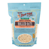 Organic Rolled Oats Quick Cooking Whole Grain 454 Grams