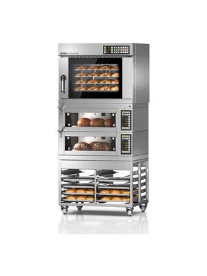 MIWE Bake Combi - 6 Trays Convection Oven, 2 Deck Oven, Under Frame And Steam Hood
