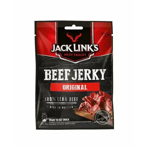 JACK LINK'S Beef Jerky Original High Protein Meat Snack Dried Halal Beef