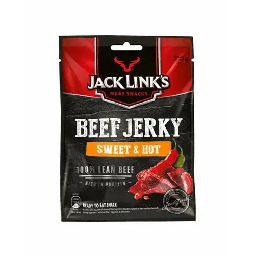 JACK LINK'S Beef Jerky Sweet & Hot High Protein Meat Snack Dried Halal Beef
