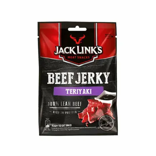JACK LINK'S Beef Jerky Teriyaki High Protein Meat Snack Dried Halal Beef