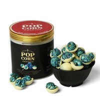 Blue Raspberry Popcorn coated with White Chocolate 140 Grams