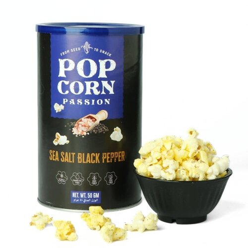 POPCORN PASSION Sea-Salt & Black Pepper Popcorn 50 Grams