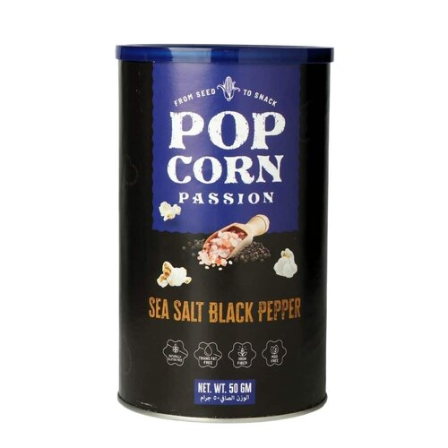 POPCORN PASSION Sea-Salt & Black Pepper Popcorn 50 Grams