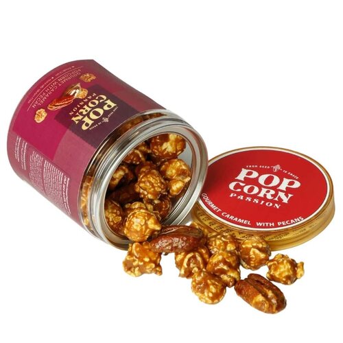 POPCORN PASSION Gourmet Caramel Popcorn with Pecans 80 Grams