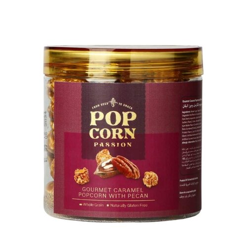 POPCORN PASSION Gourmet Caramel Popcorn with Pecans 80 Grams