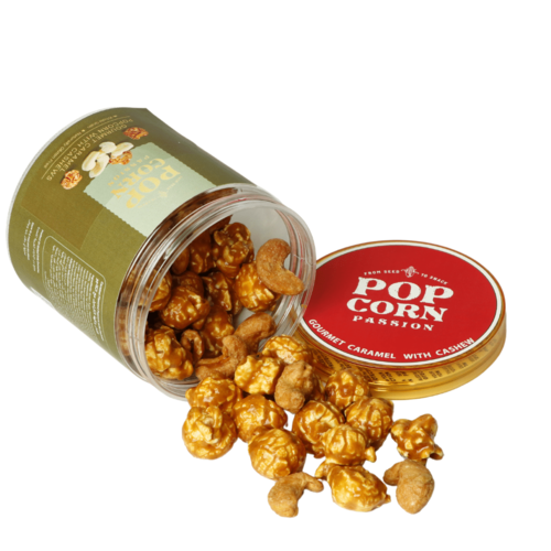 POPCORN PASSION Gourmet Caramel Popcorn with Cashews 80 Grams