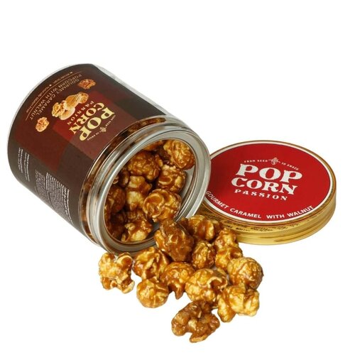 POPCORN PASSION Gourmet Caramel Popcorn with Walnuts 80 Grams