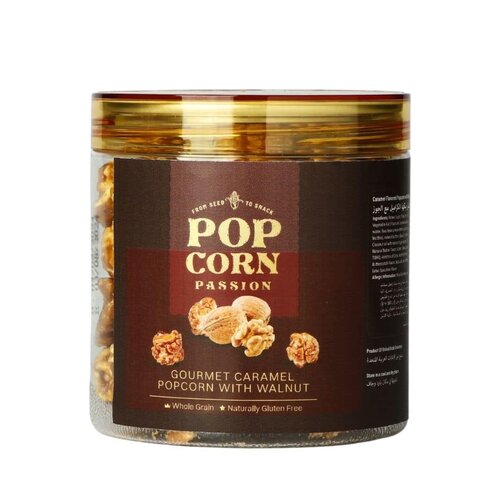 POPCORN PASSION Gourmet Caramel Popcorn with Walnuts 80 Grams