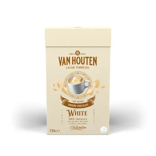 VAN HOUTEN Ground White Chocolate For Drinking 750 Grams