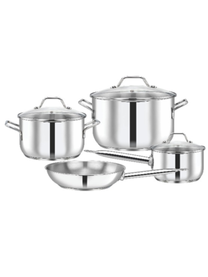 PRADEEP Cookware Set With Glass Lid 7 Pieces