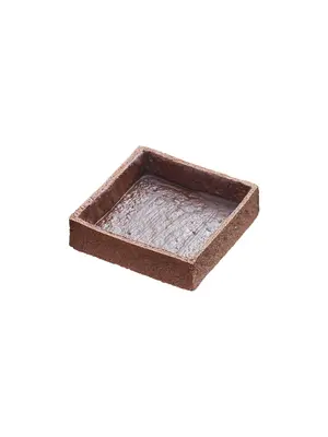 EMF BOUTIK PROFESSIONAL Frozen Chocolate Square Tart Shells Coated with Butter - Mini (5-7 Grams x 336 Pieces)