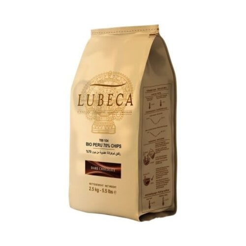 LUBECA Dark Chocolate Chip (70%) 2.5 KG