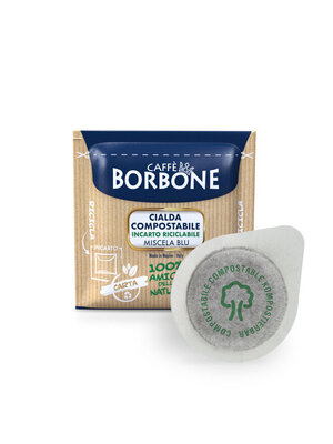 CAFFE BORBONE Coffee Pods 100% Compostable BLUE (1 x 50 Pieces)