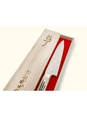 TAKESHI SAJI Blue Steel #2 Rainbow Damascus Deer Horn Gyuto 180mm TAKESHI SAJI Blue Steel #2 Rainbow Damascus Deer Horn Gyuto 180mm