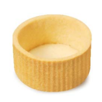 38mm Round Golden Tartlets with Stripped Walls