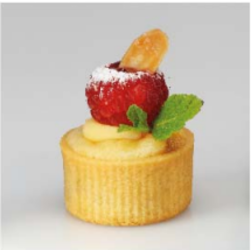 CONFILETAS 38mm Round Golden Tartlets with Stripped Walls